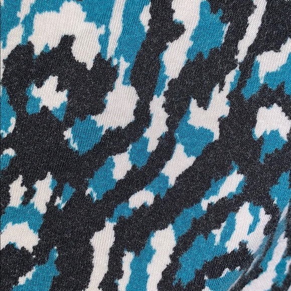 TART • Ikat Black Teal Modal Jersey Stretch Dress - Picture 8 of 8
